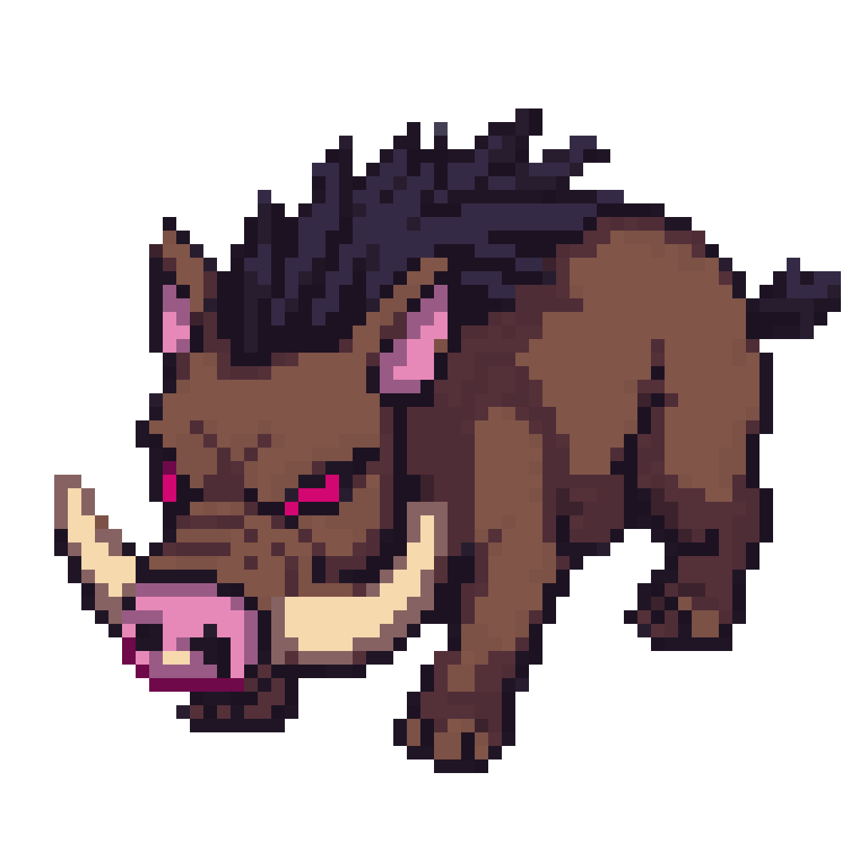 pixel art wild boar monster pixel art