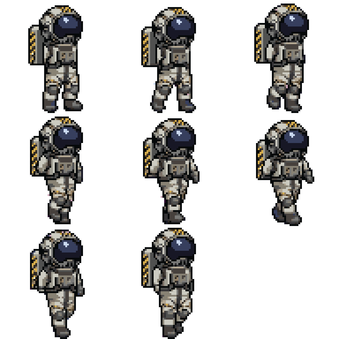 Space Suit Astronaut Walking pixel art