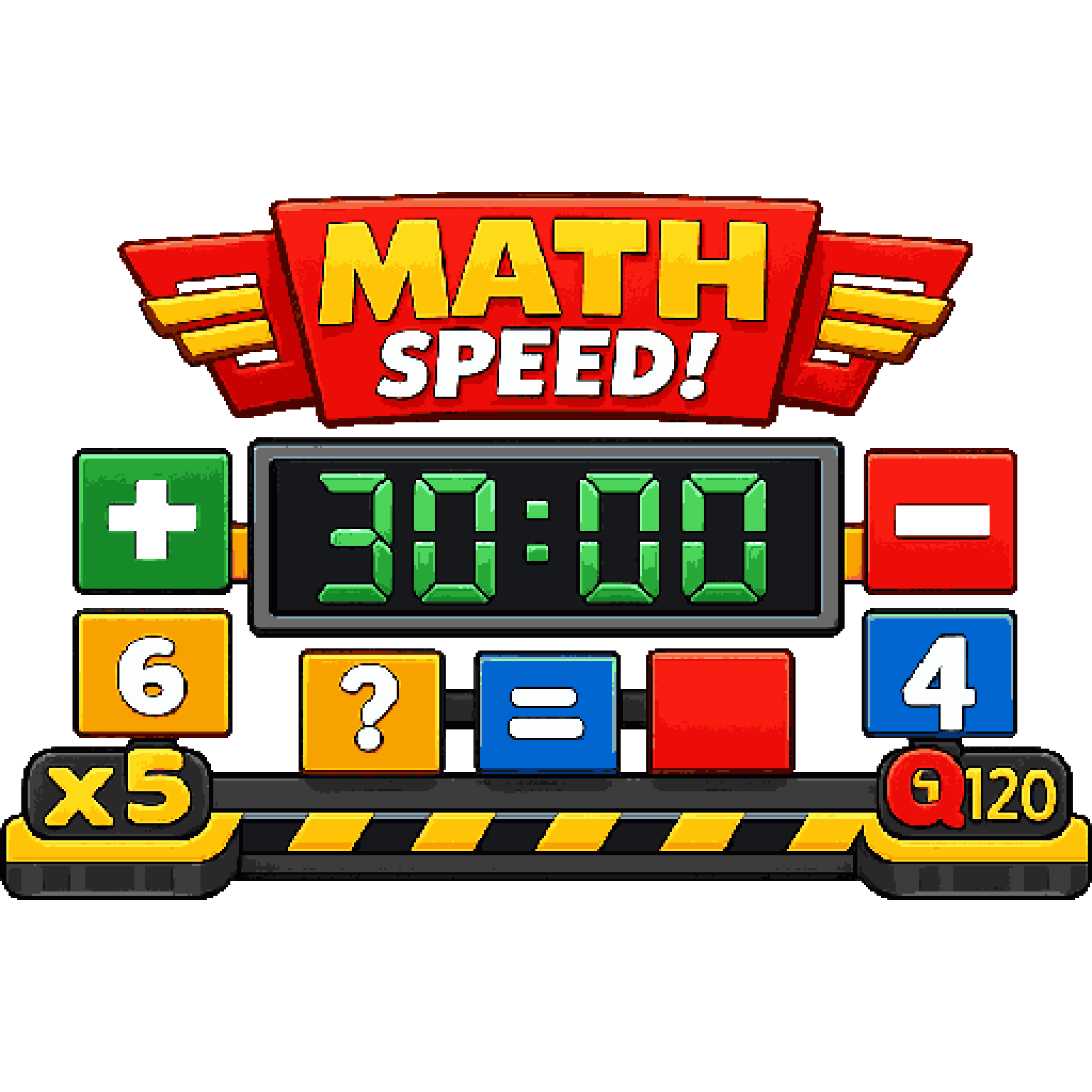 Backdrop for Math Speed Game pixel art