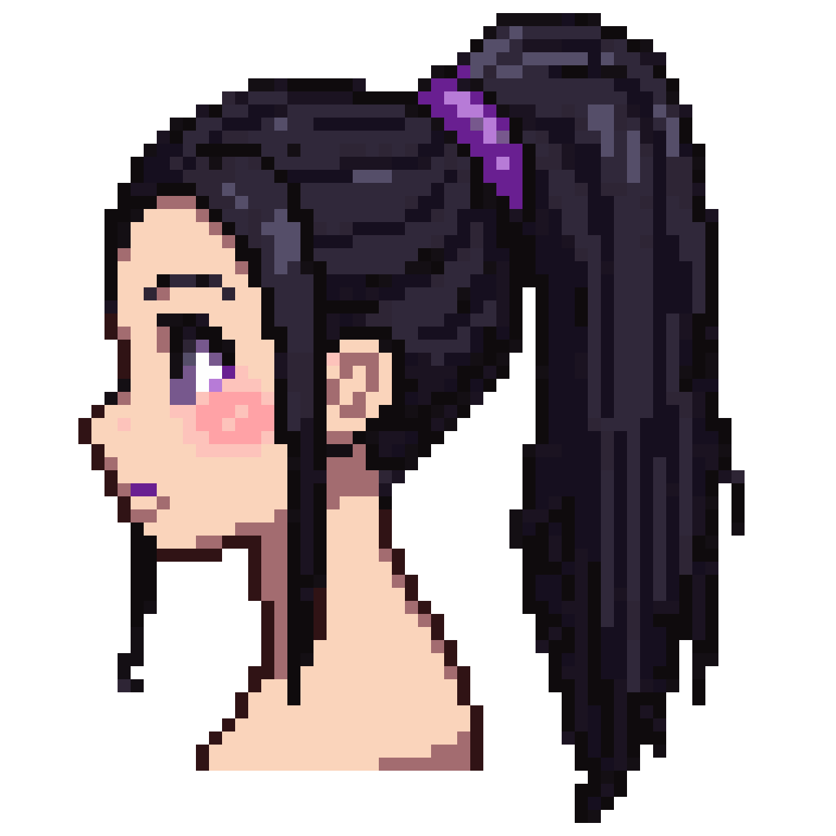 sexi alter girl with pony pixel art