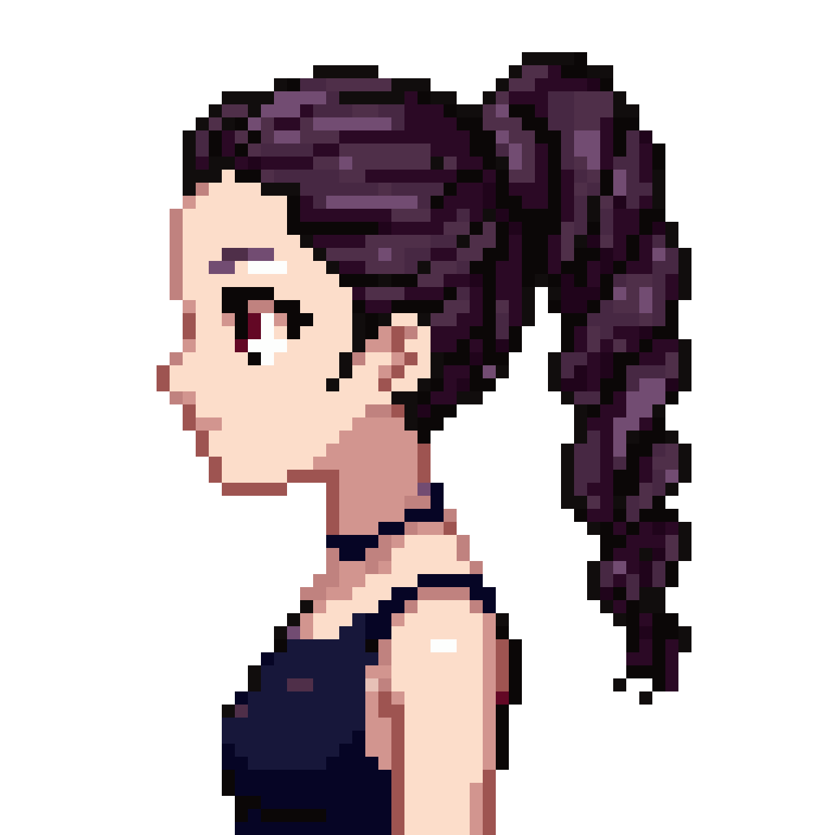 sexi alter girl with pony pixel art