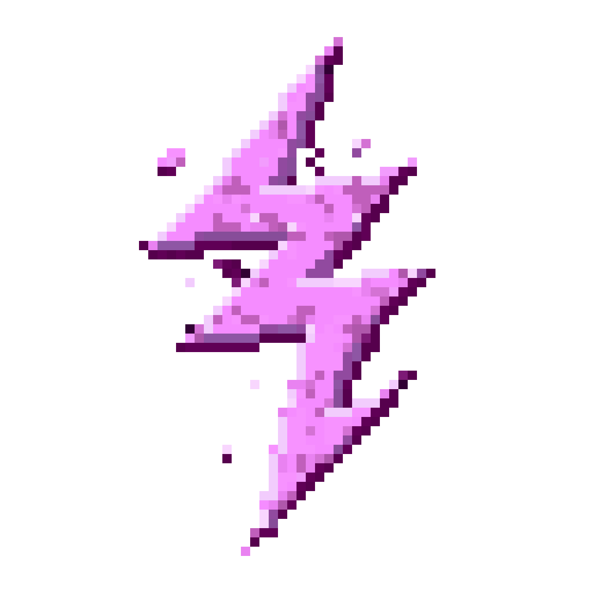Pixel Art Rune Symbol with Lightning pixel art