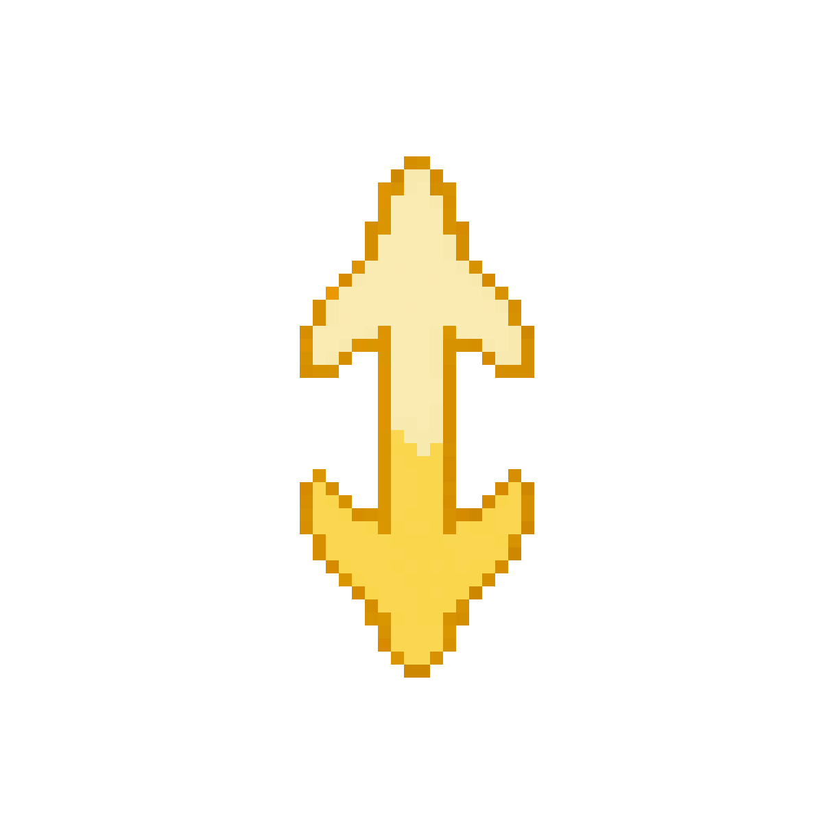 Symmetrical Yellow Rune Symbol pixel art