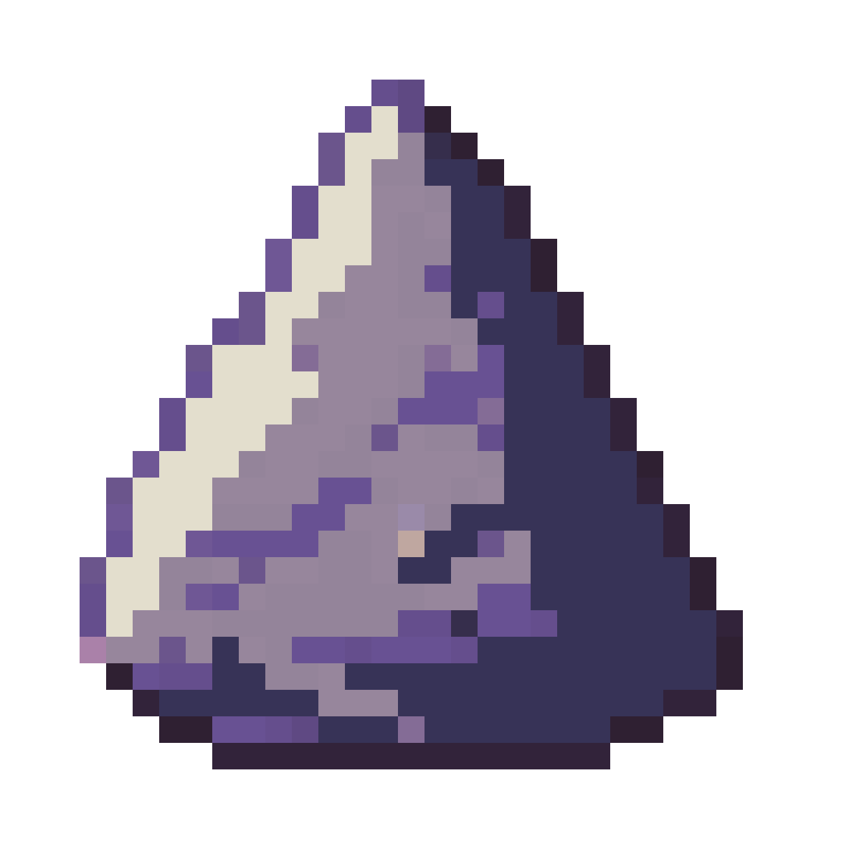 Gray Triangular Evolution Stone pixel art