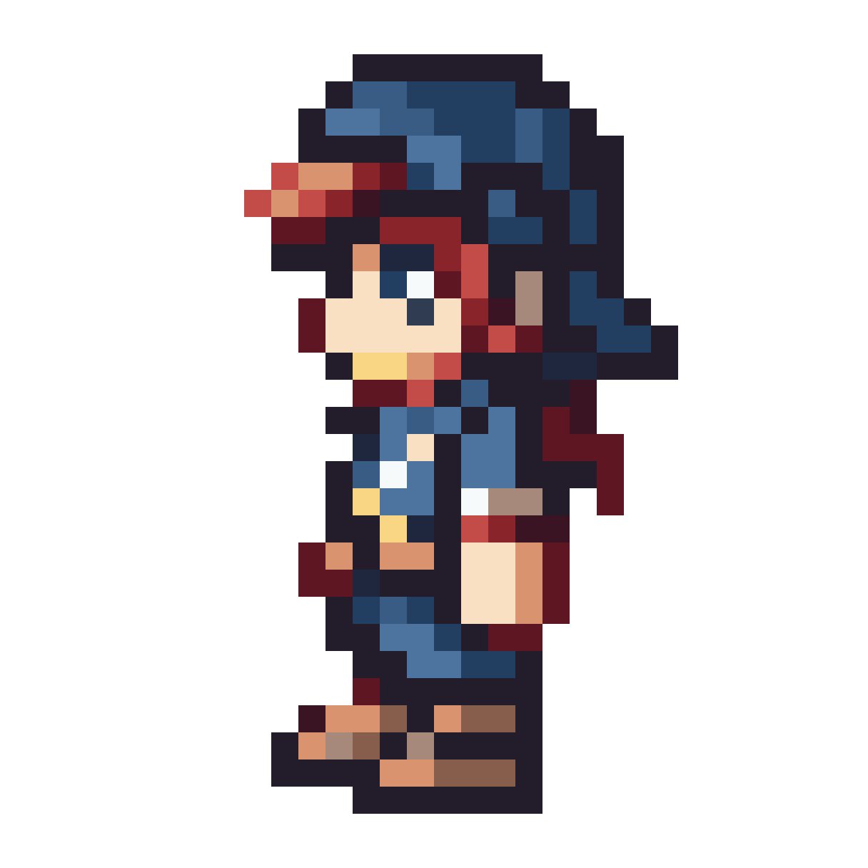 A thief character, in Secret pixel art