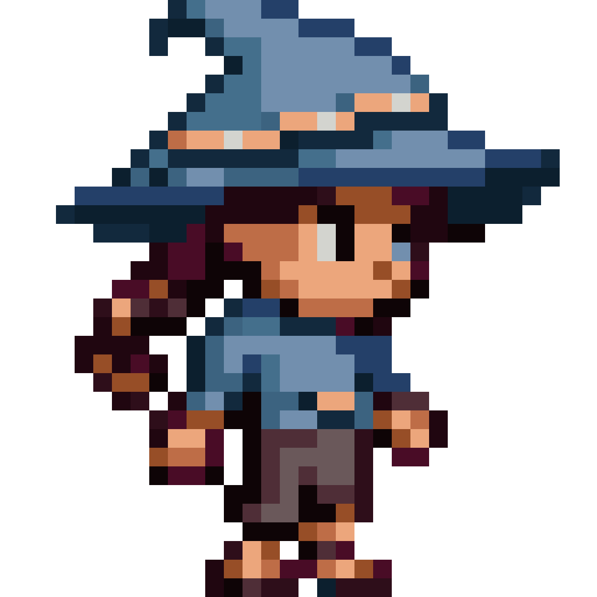 A thief character, in Secret pixel art