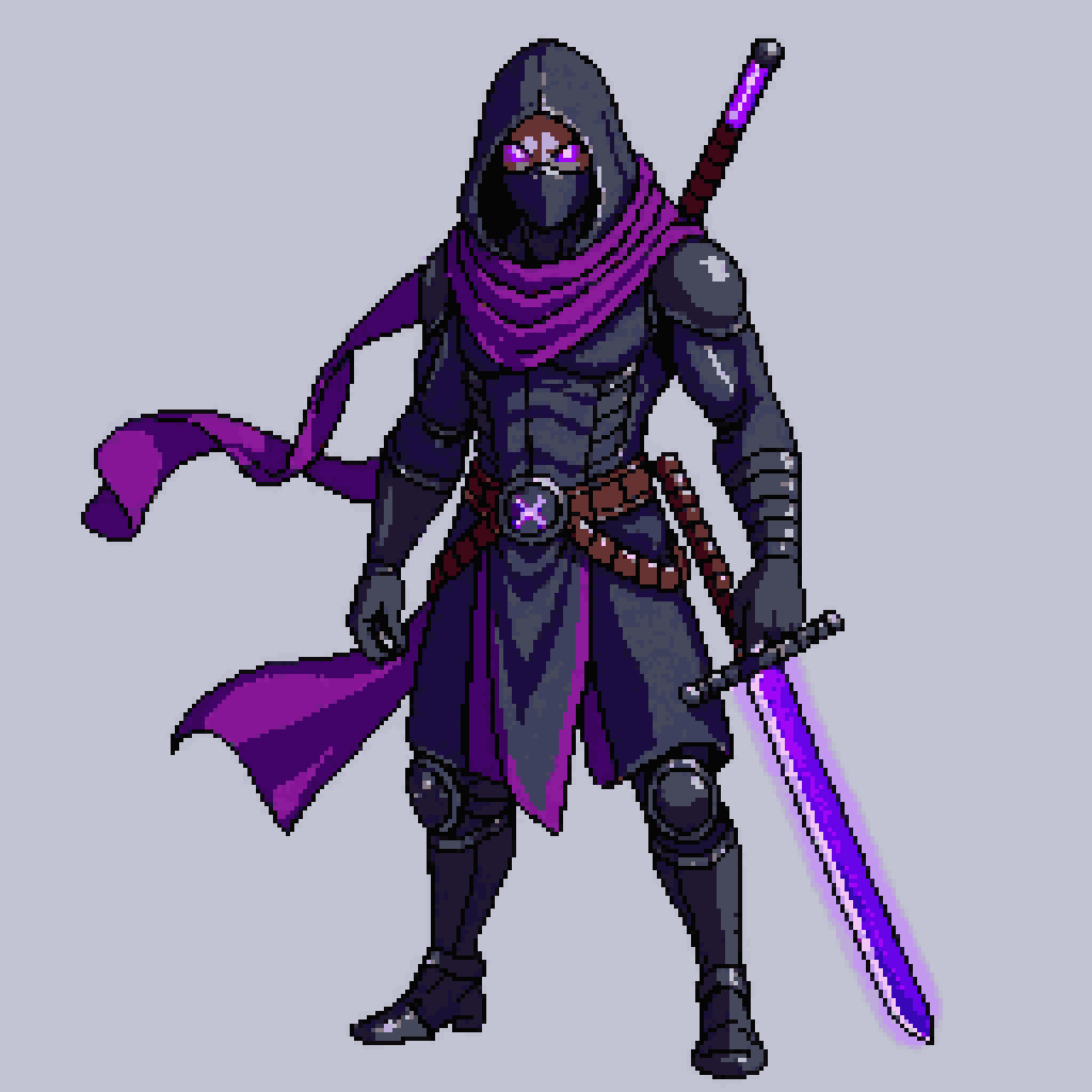 Mysterious Shadow Ninja Assassin pixel art