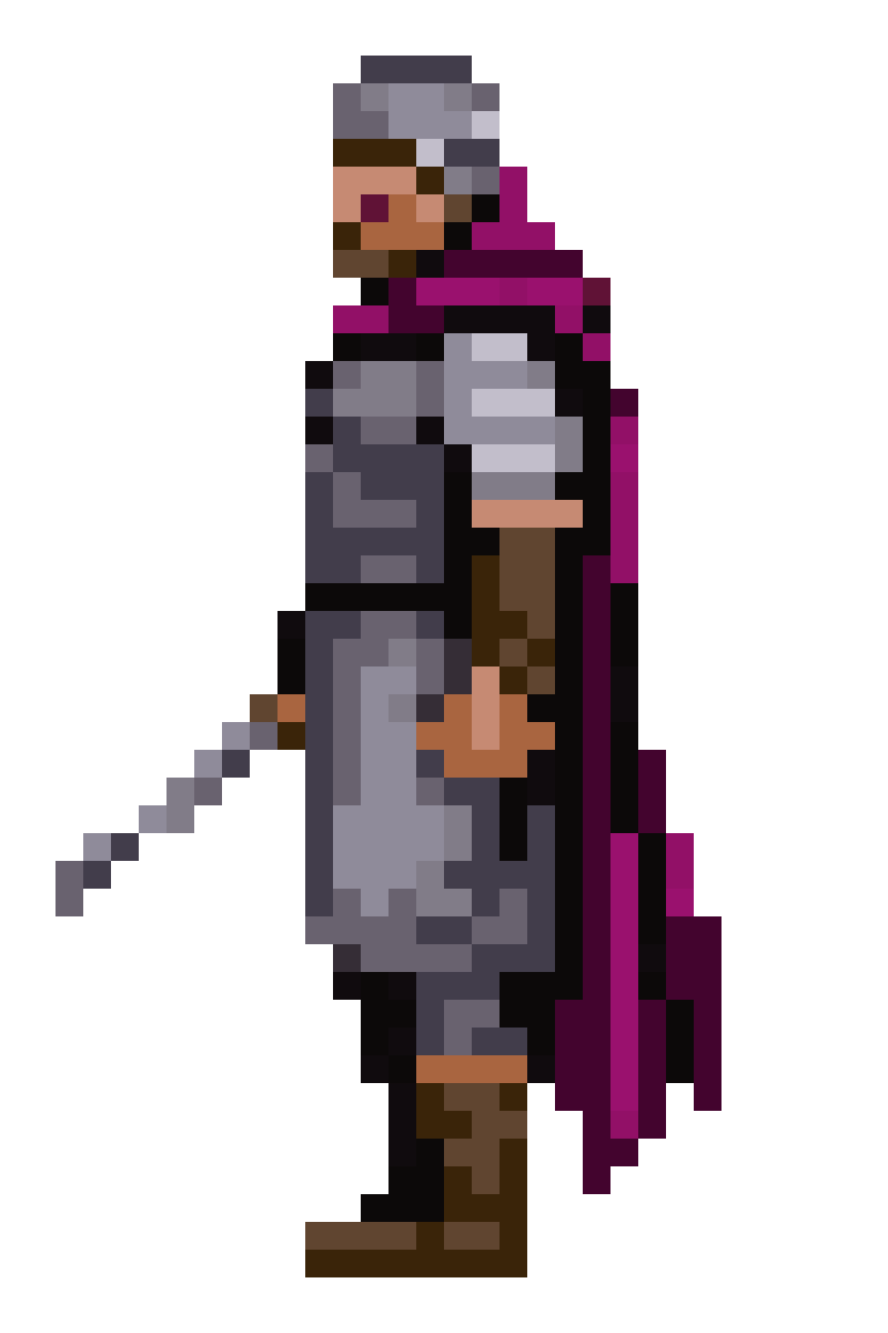 Medieval King with Whip pixel art
