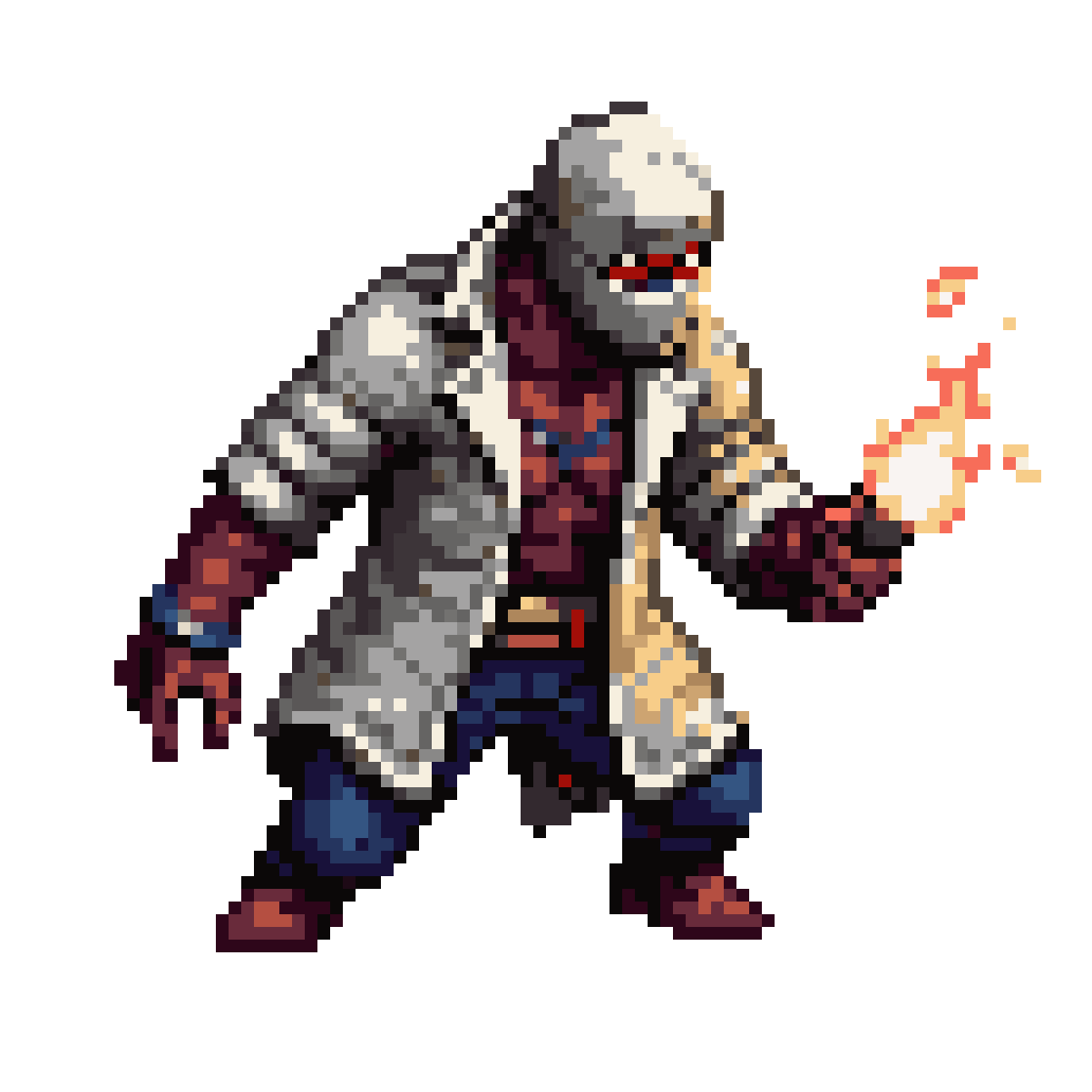 Mutilated Cybernetic Protagonist pixel art