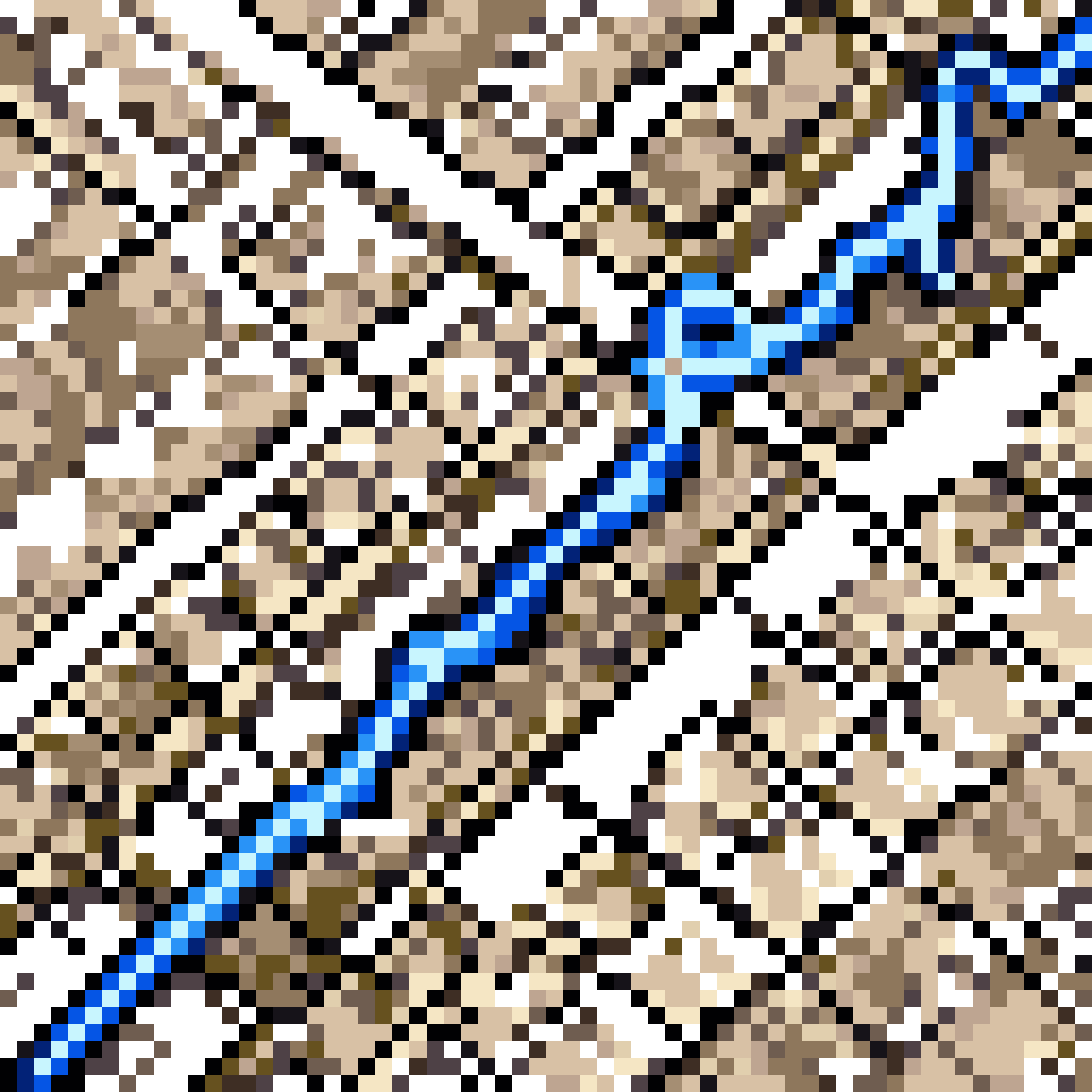 blue electric line pixel art