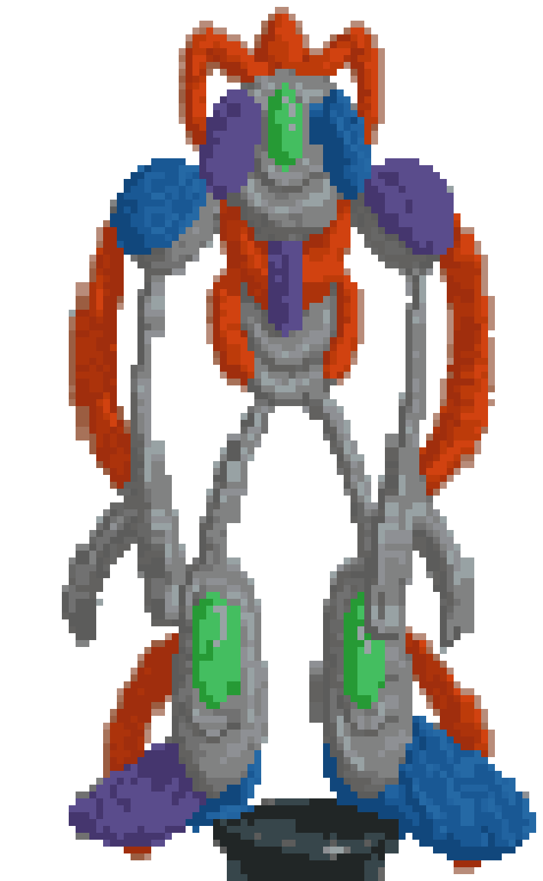 this as a sprite facing right pixel art
