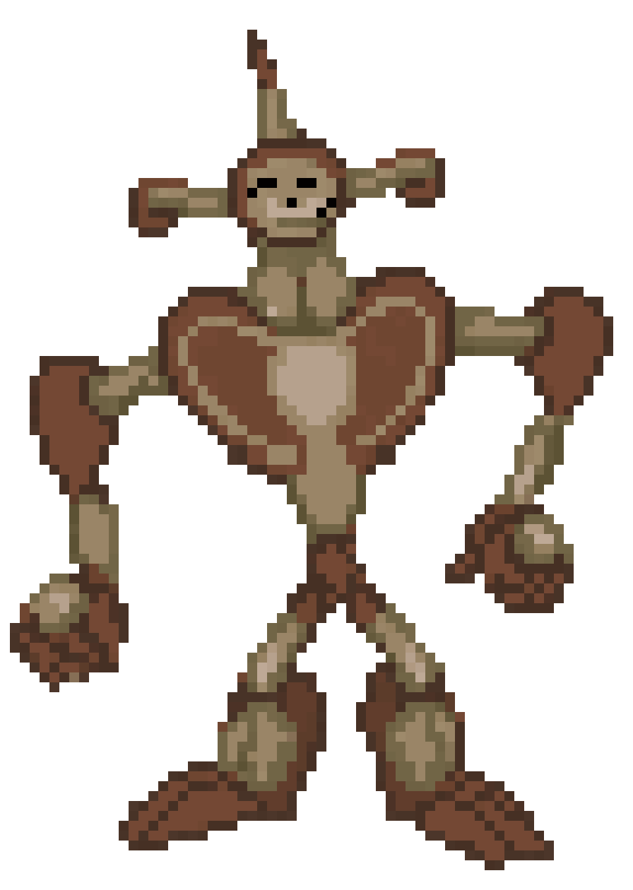 Ape Sprite Facing Right pixel art