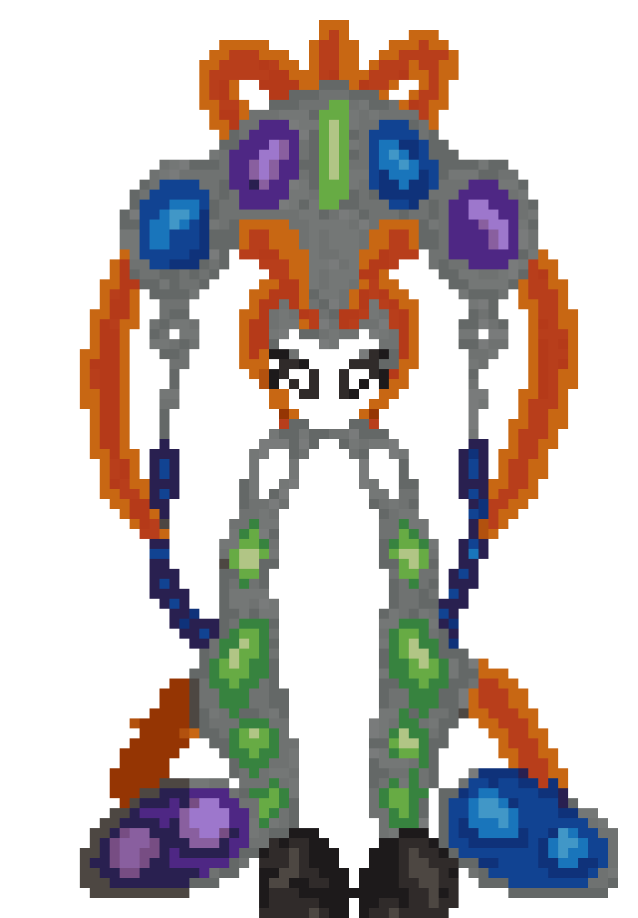 sprite of a squid facing right pixel art
