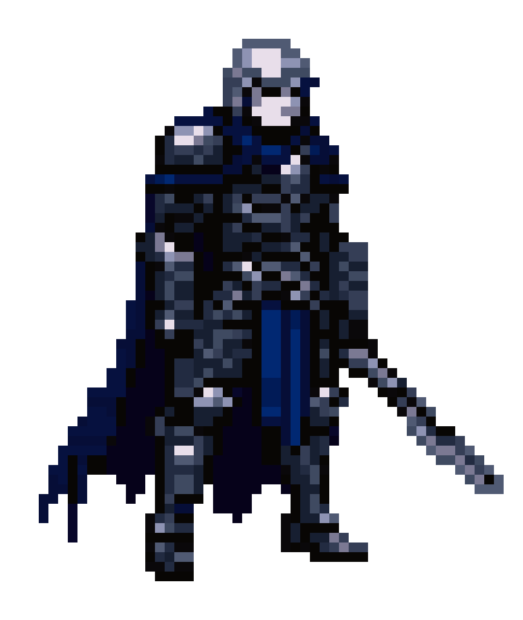 dark fantasy knight in armor pixel art