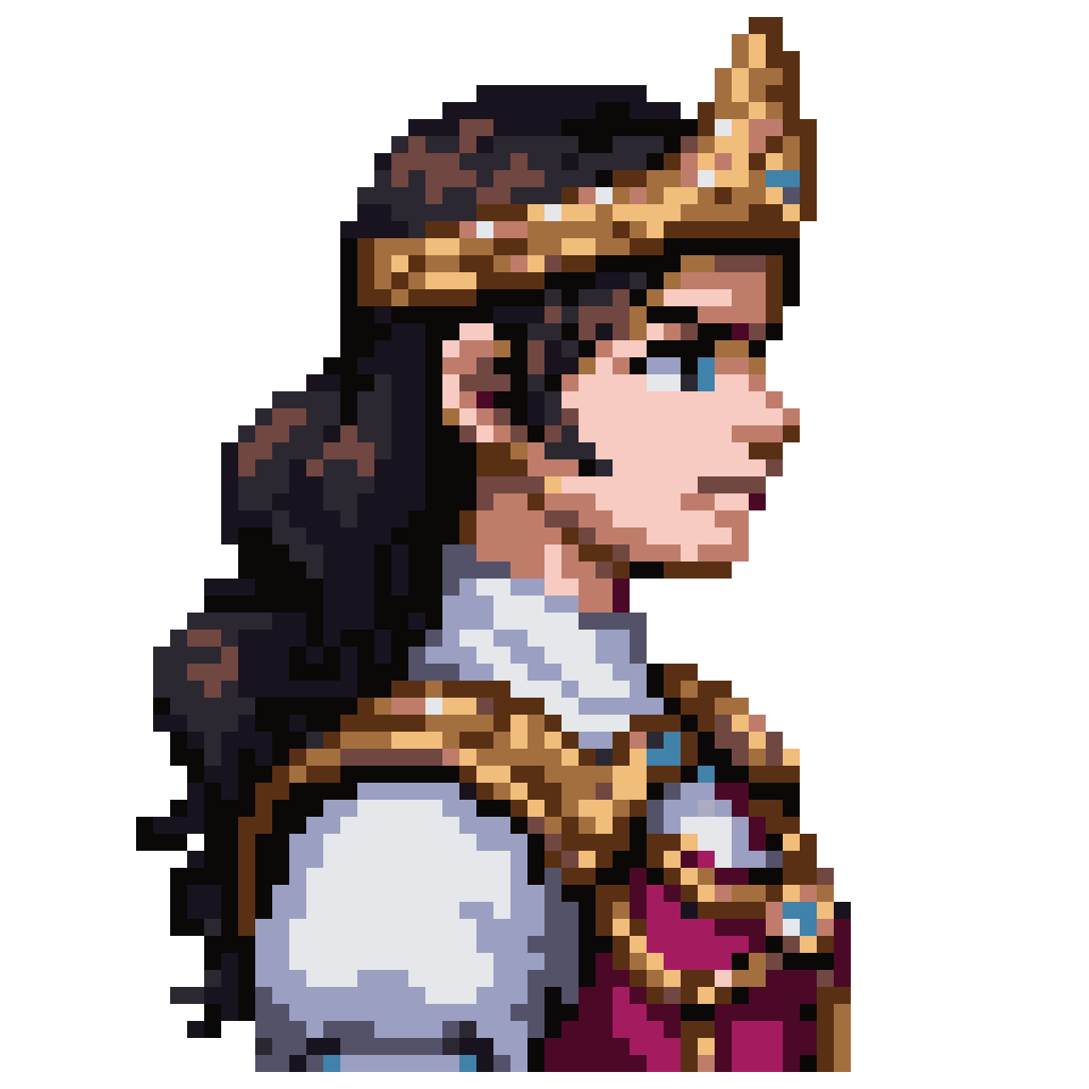 Prince with Crown Walking in Dr. Livesey Style pixel art