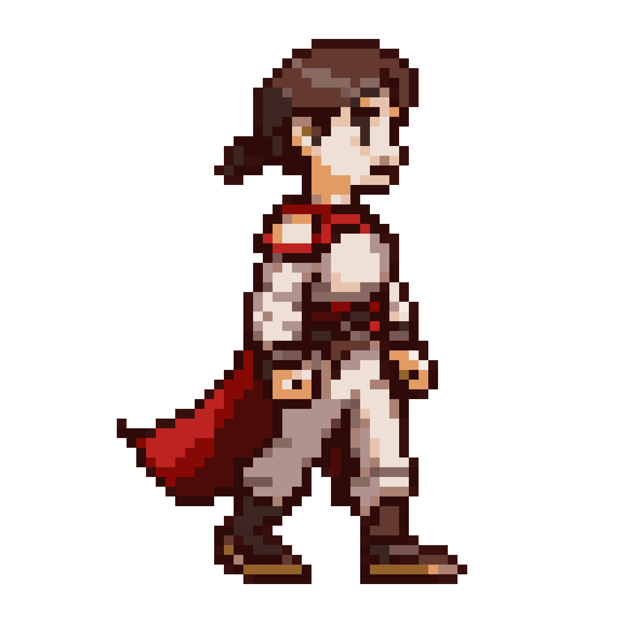 Prince with Crown Walking in Pixel Style pixel art