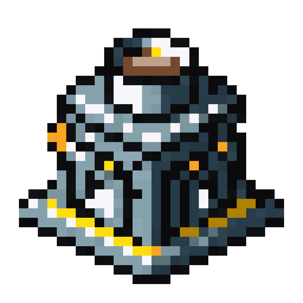 Space Station Style Sprite with Coffee Cup pixel art