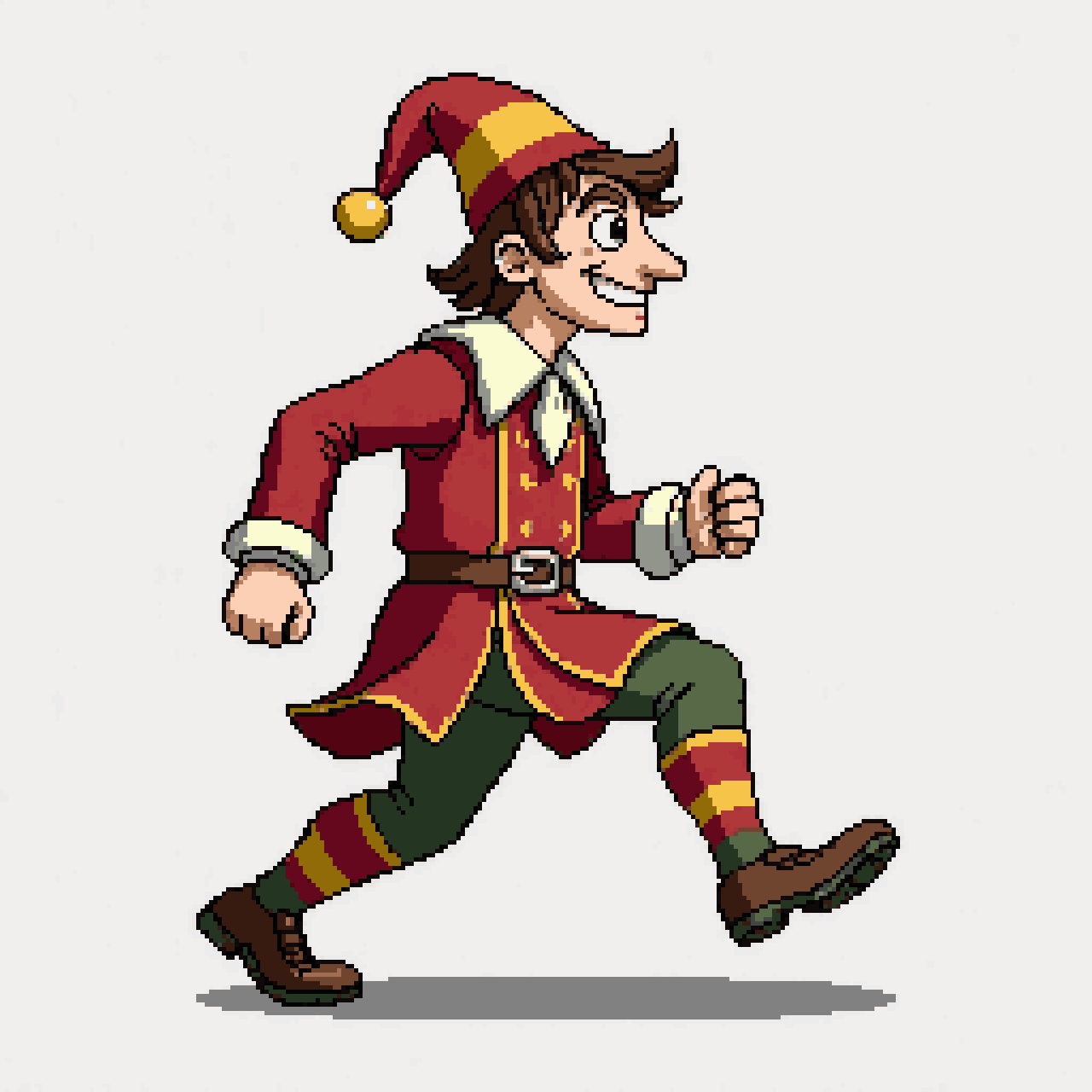 Medieval Court Jester Sprite pixel art