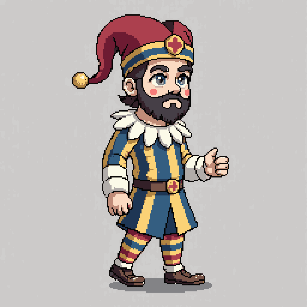 Medieval Court Jester Sprite pixel art