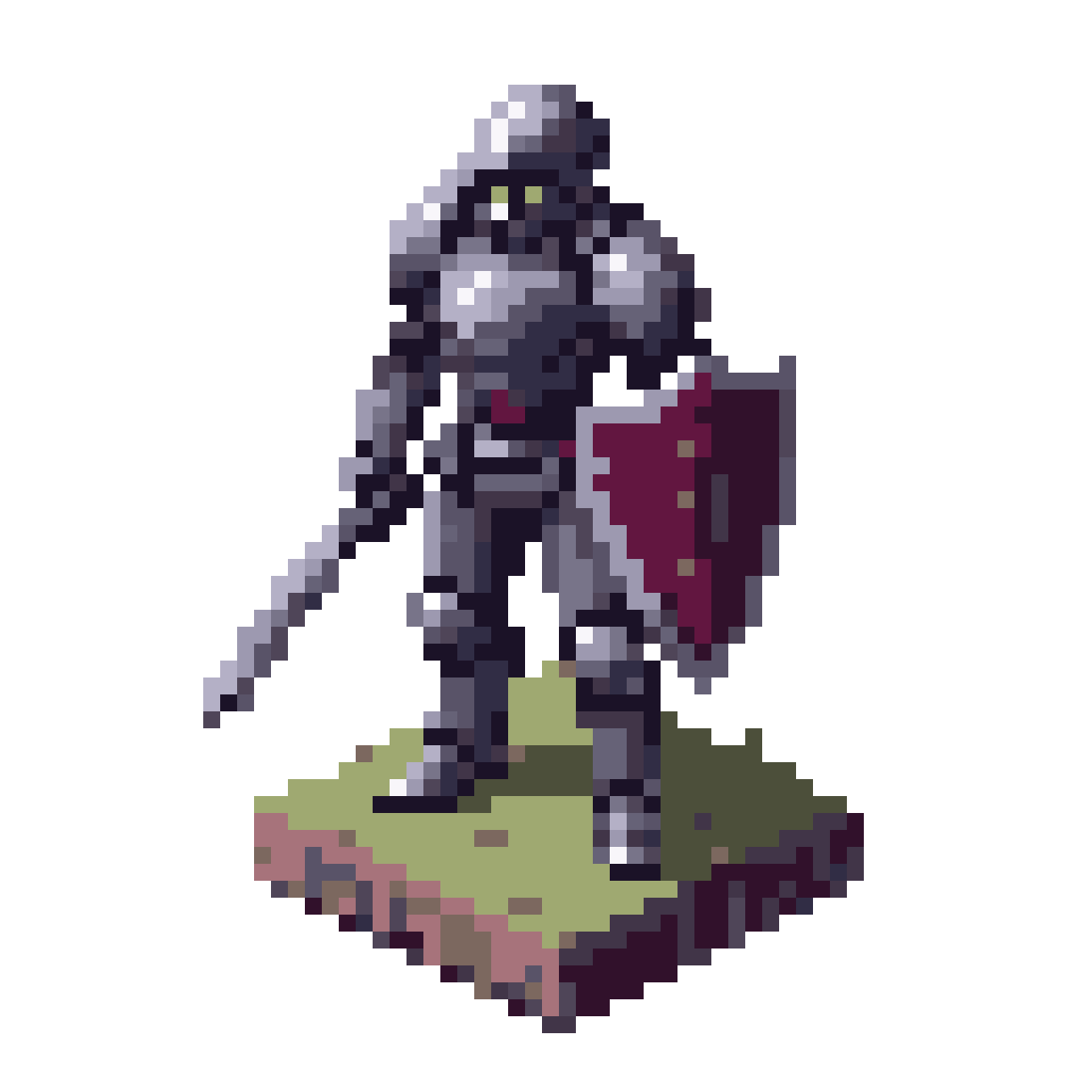 Armored Knight pixel art