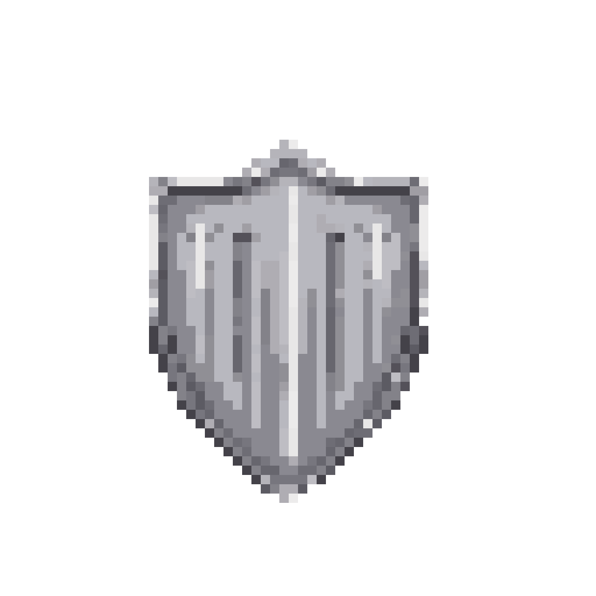 Silver Knight Shield Pixel Art pixel art