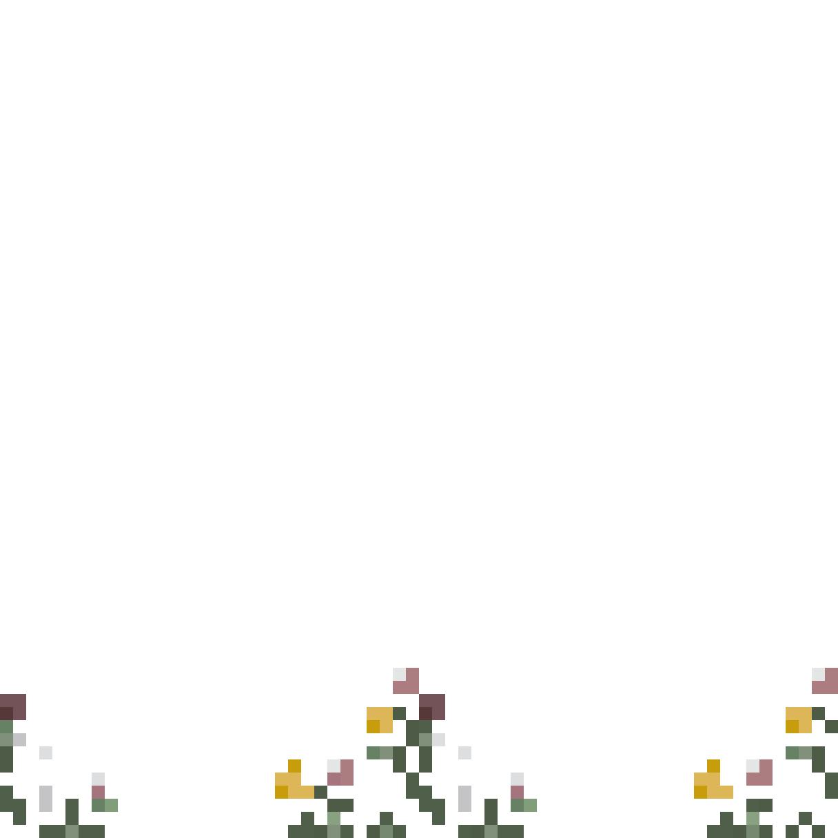 flowers moving along with breeze pixel art