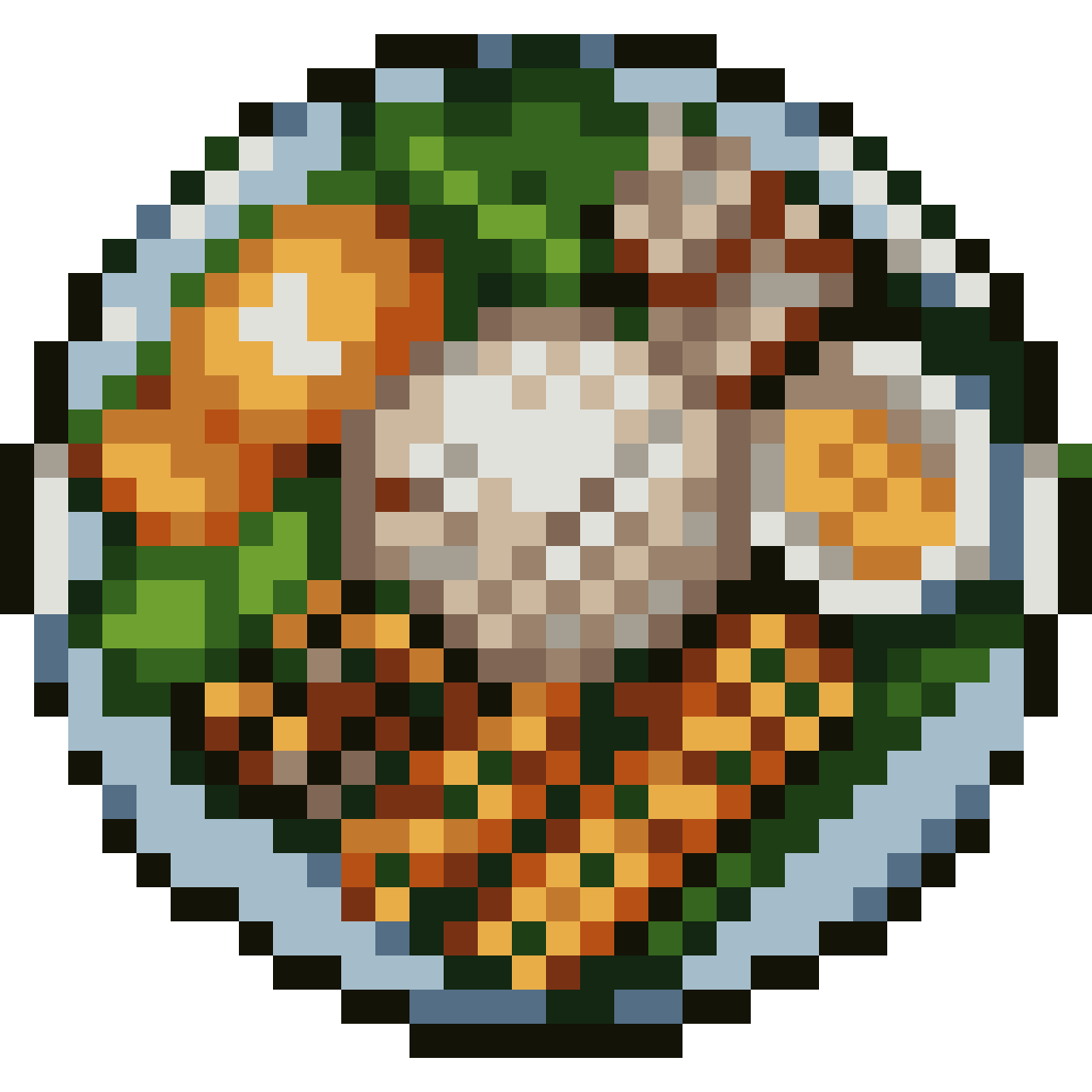 Plate of Nasi Lemak pixel art