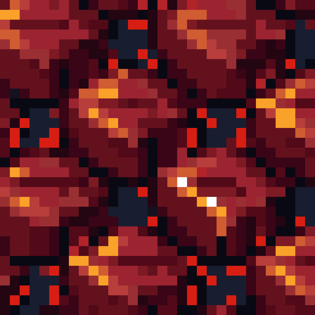 dark red cracked stone with lava pixel art