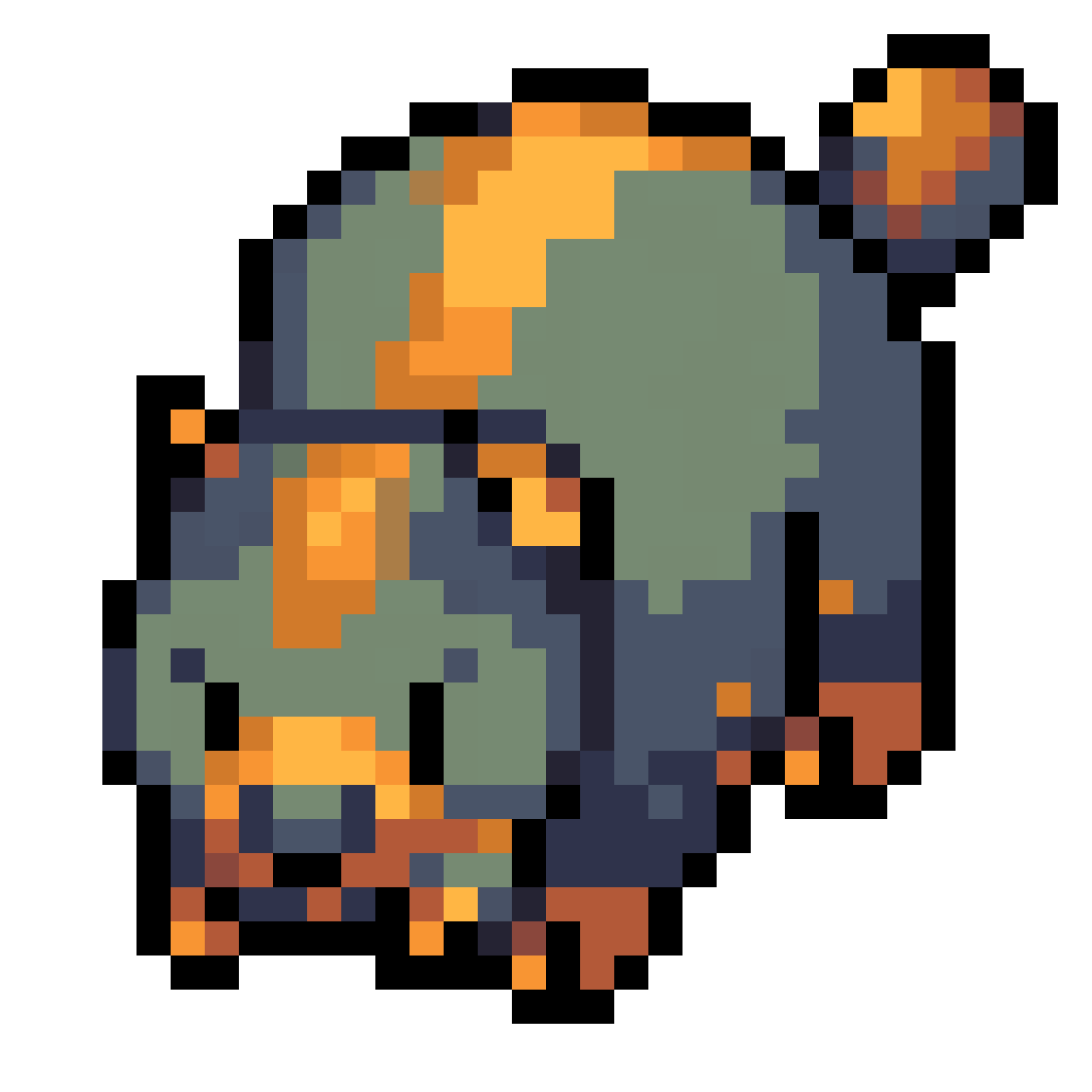 Capybara in pixel art pixel art