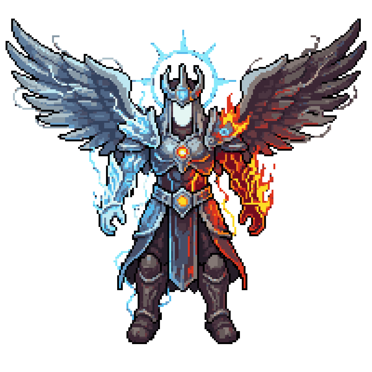 Ultimate Final Boss Humanoid God pixel art