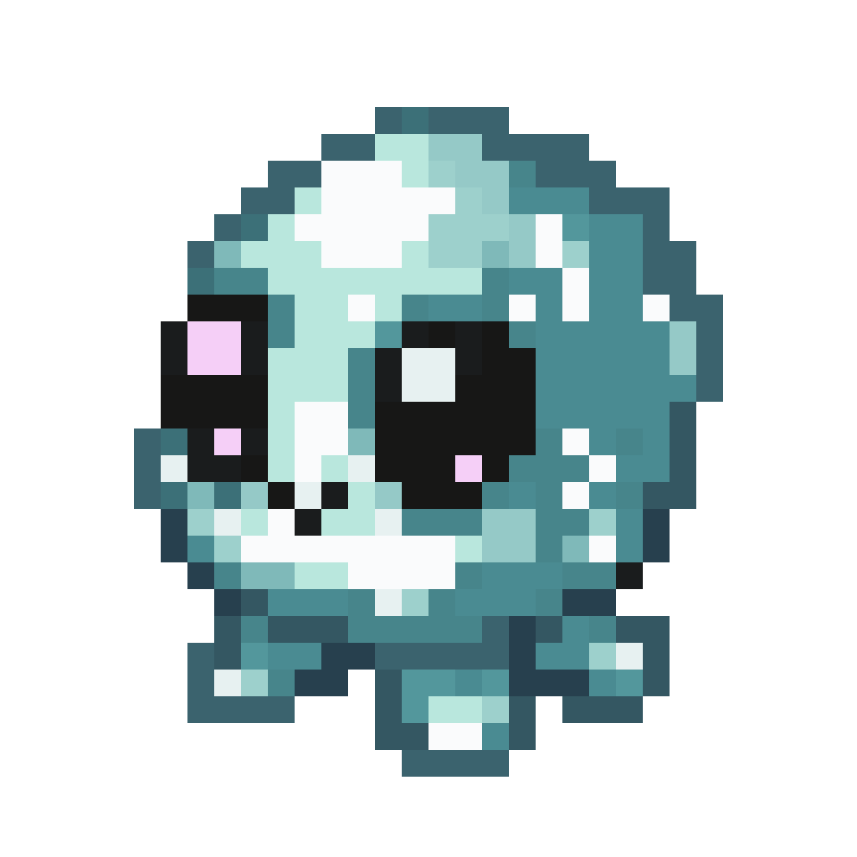Teal Crystal Fantasy Plant Creature pixel art