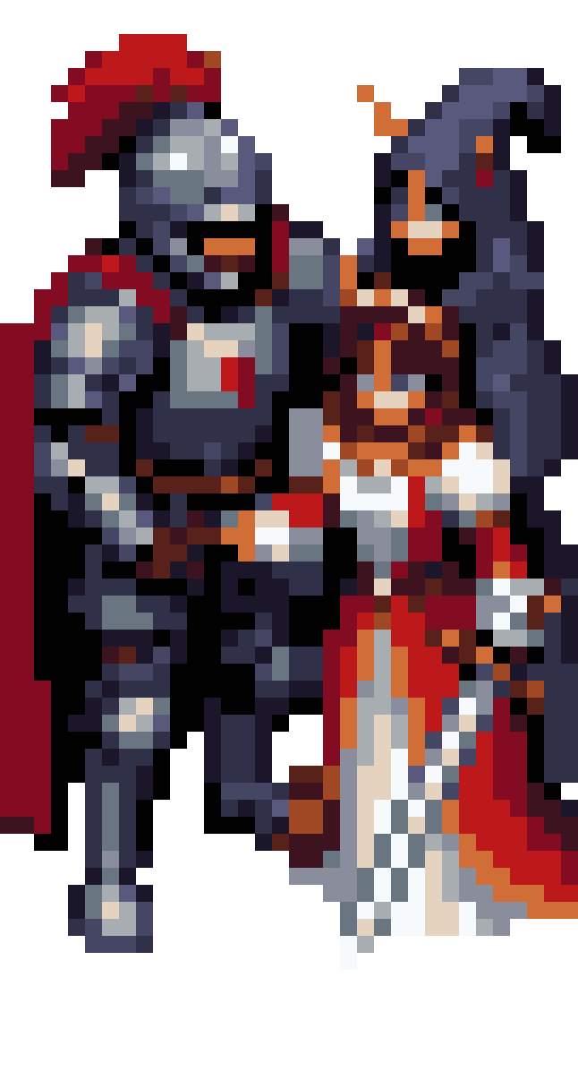 A legendary medieval knight who pixel art