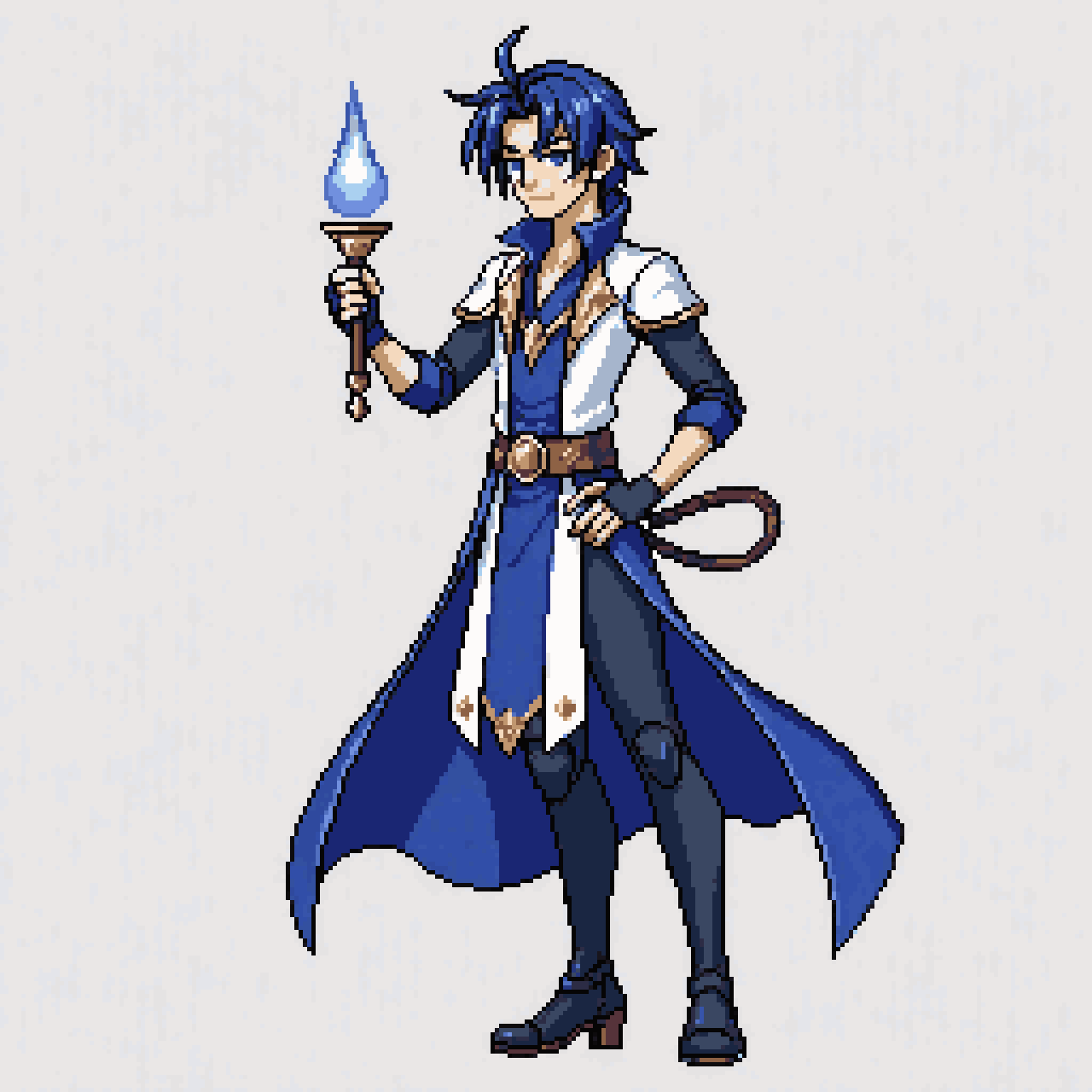 Original 2D male mage sprite pixel art