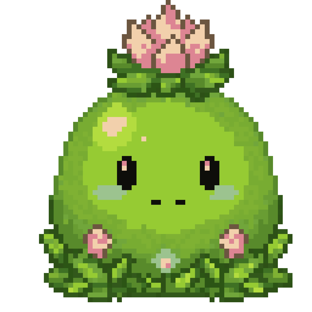GLUTBUD Cute giant slime raid pixel art
