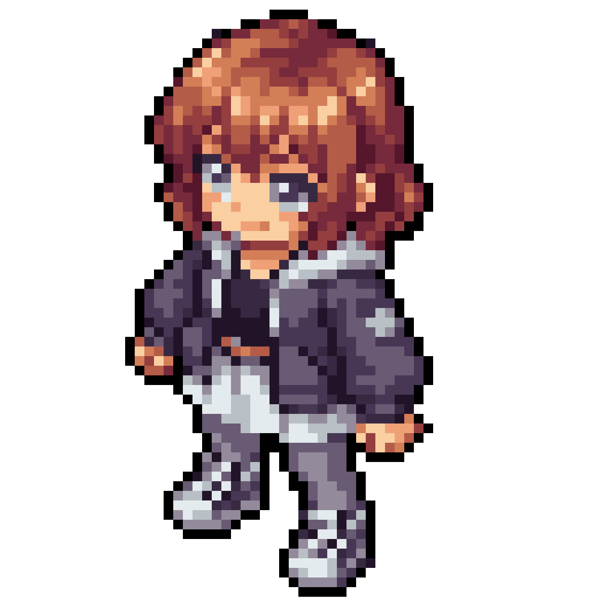 Young Female RPG Character Sprite pixel art