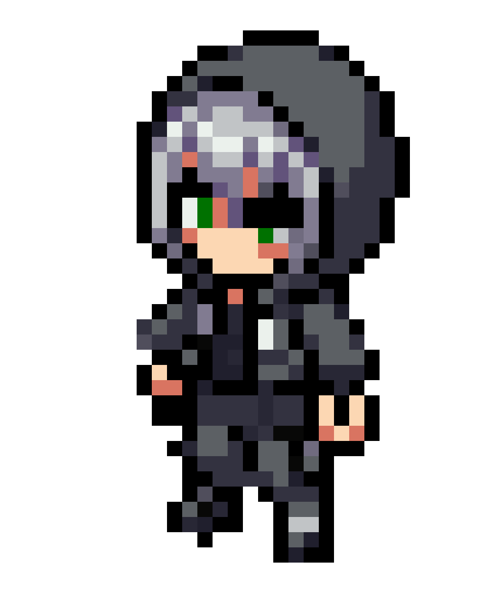 Mysterious Urban Adventurer Sprite pixel art