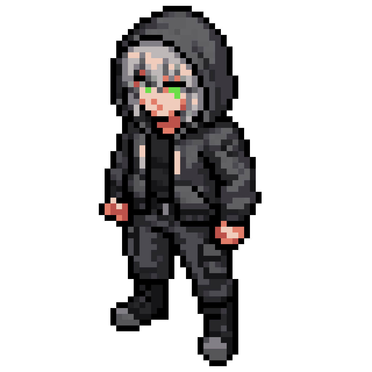 Mysterious Urban Adventurer Sprite pixel art