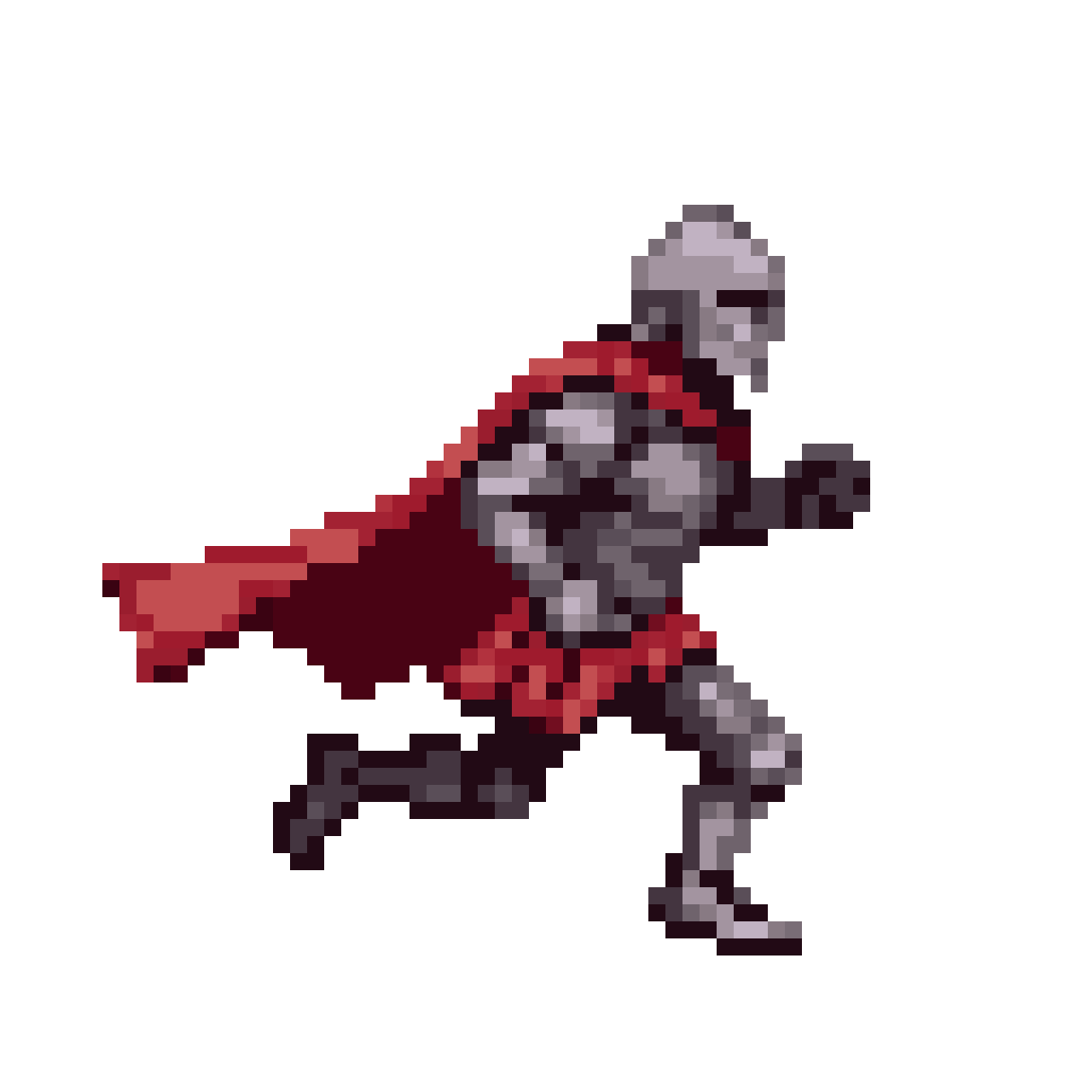 Knight Running Without Weapon pixel art
