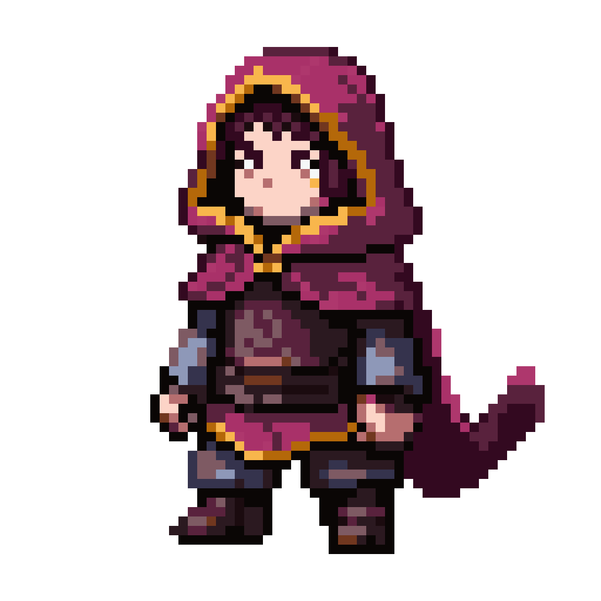 pixel art top-down dungeon hero pixel art