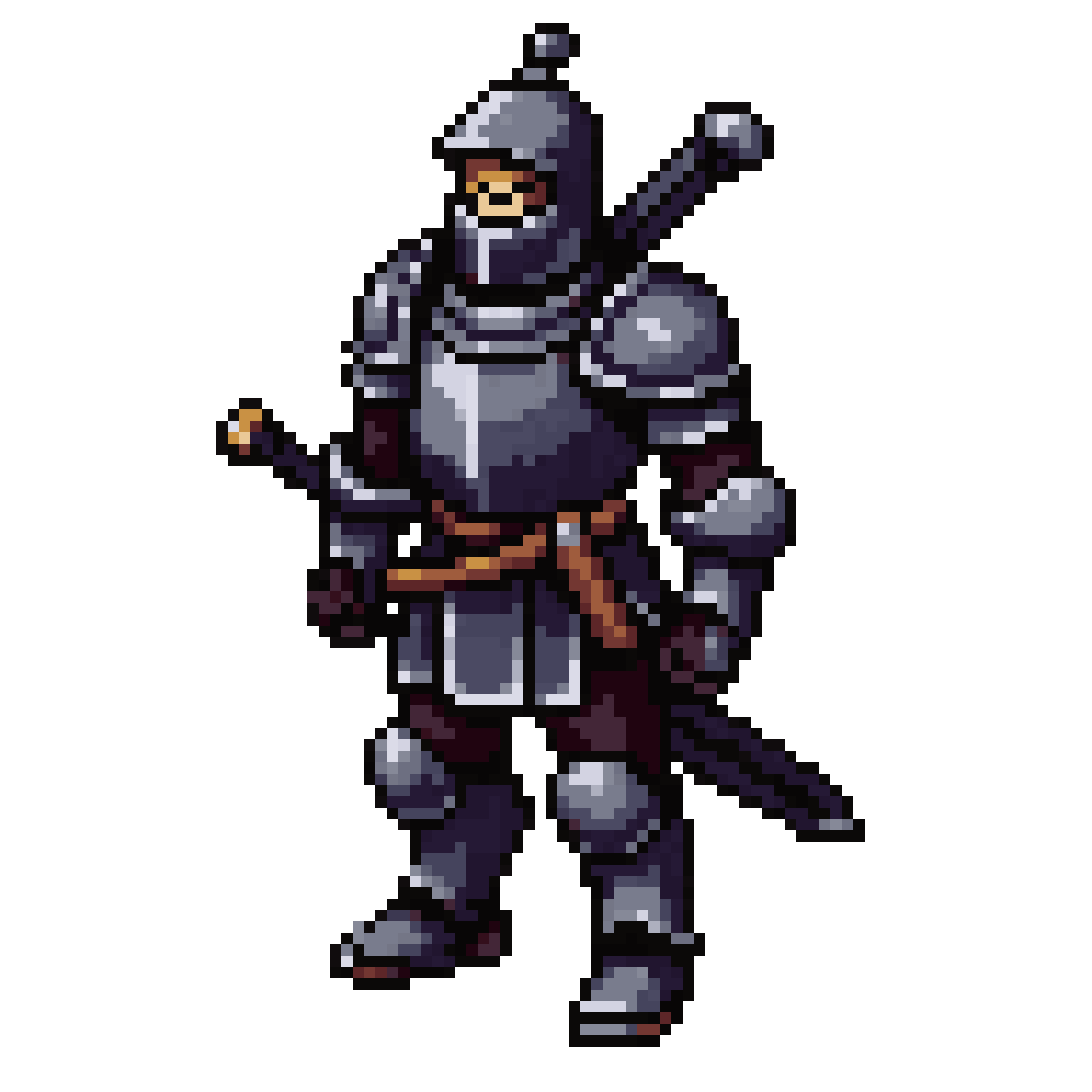 Medieval Knight Sprite Facing Right pixel art