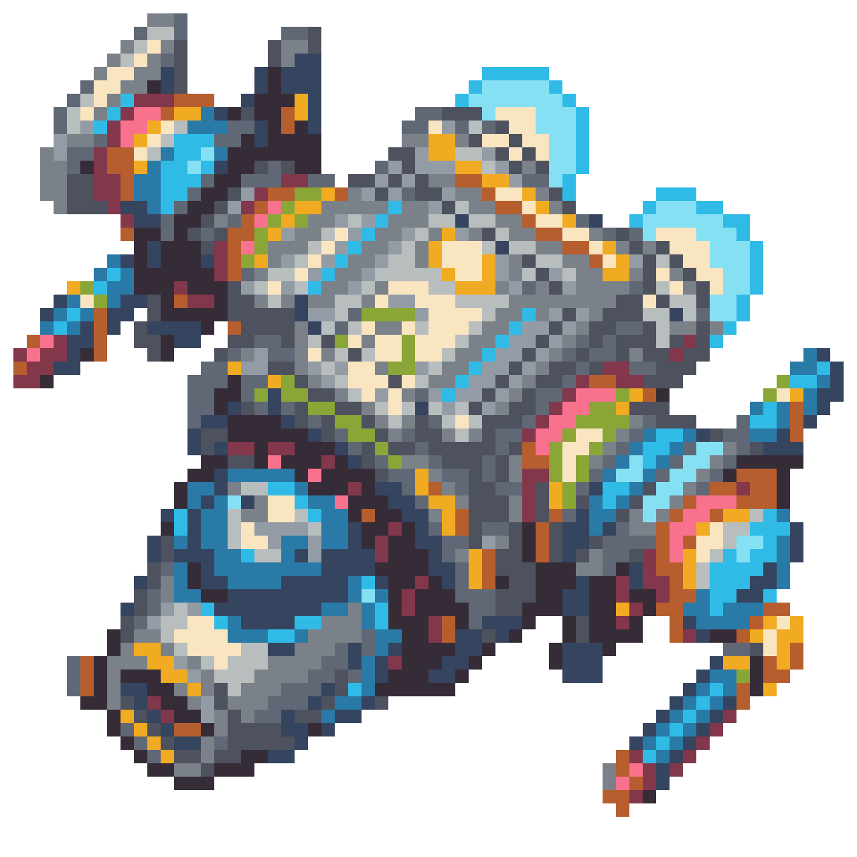 spaceship pixel art