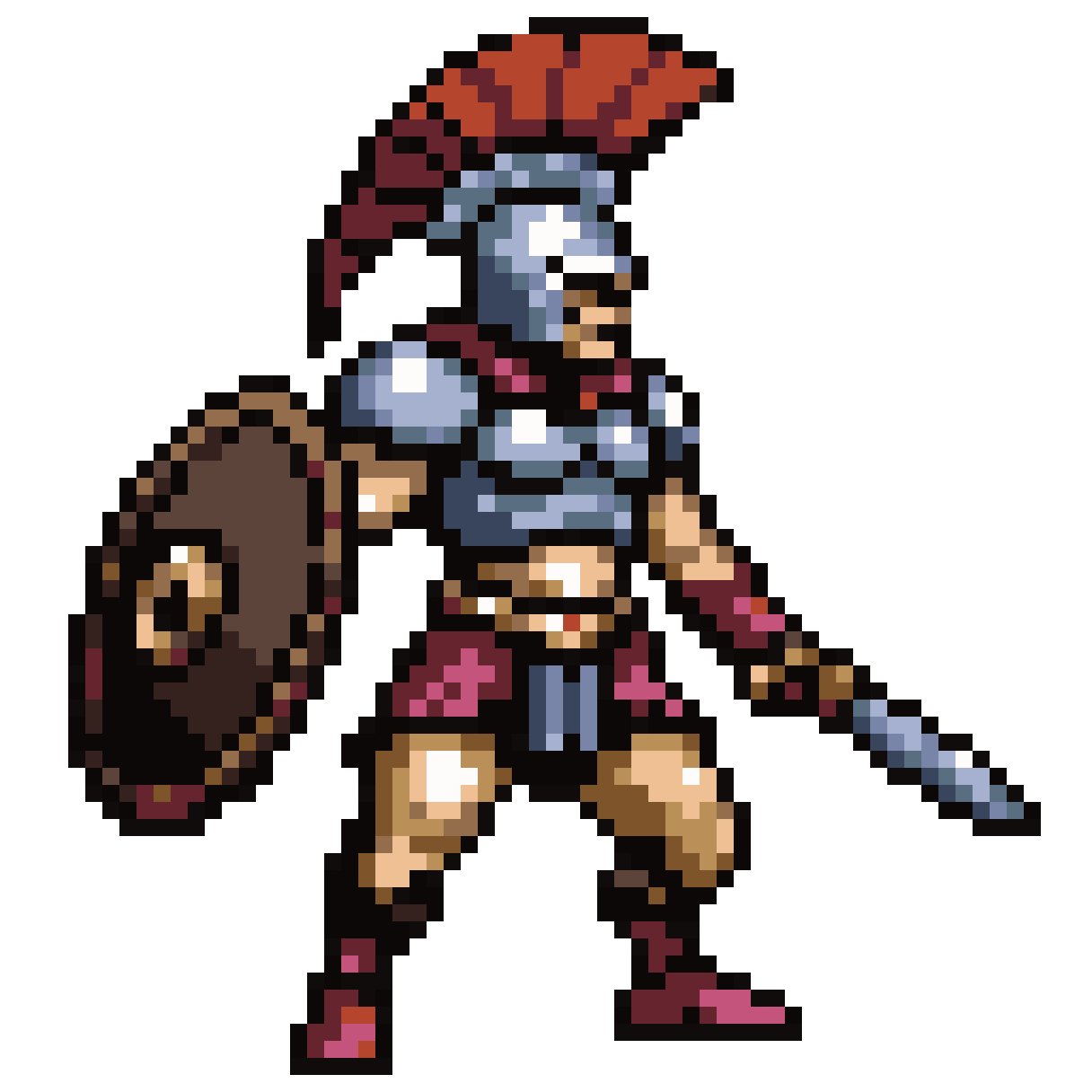 Coliseum Warrior pixel art