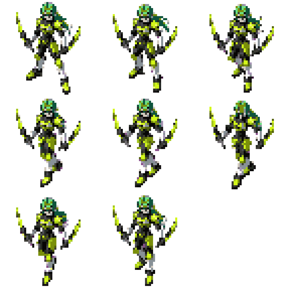 Create a Megaman Battlenetwork style Walking pixel art