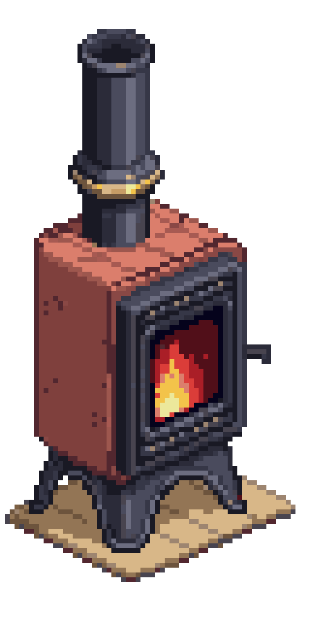 single coil stove sprite pixel art