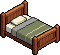 wooden bed