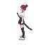 Guerrière au katana en pixel art